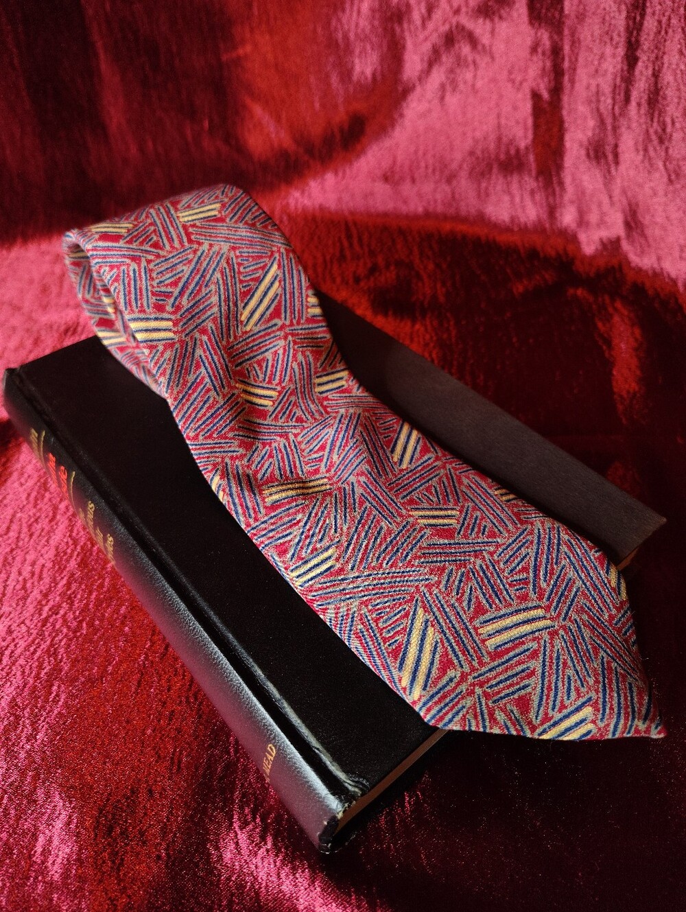 Vintage 1990s Renzo Amoni Hand Painted Silk Abstract Lines 3" Necktie